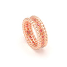 Bague Olympe en Or Rose 18 Carats et Pierres Précieuses