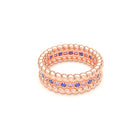 Bague Olympe en Or Rose 18 Carats et Pierres Précieuses