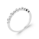 Bague ondulante de zircons sertis clos en argent 925