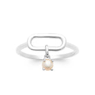 Bague perle de culture en pampille en argent 925