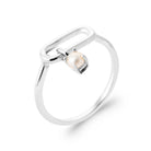 Bague perle de culture en pampille en argent 925