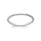 Bague perlée fine en argent 925 rhodié