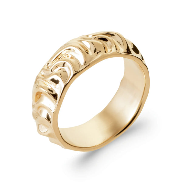 Bague Onde en plaqué or massif