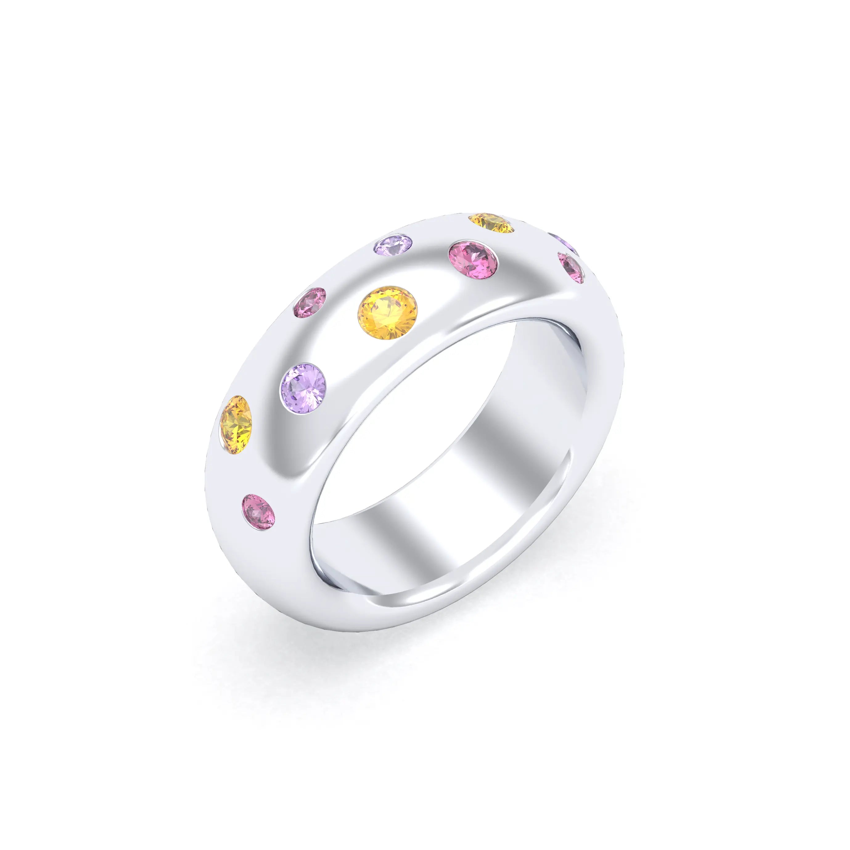 Bague Sabrina Argent 950 – L'Éclat des Pierres Fines Citrine