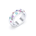 Bague Sabrina "L'Absolue" Argent 950 – Saphirs, Rubis & Pierres Fines Topaze