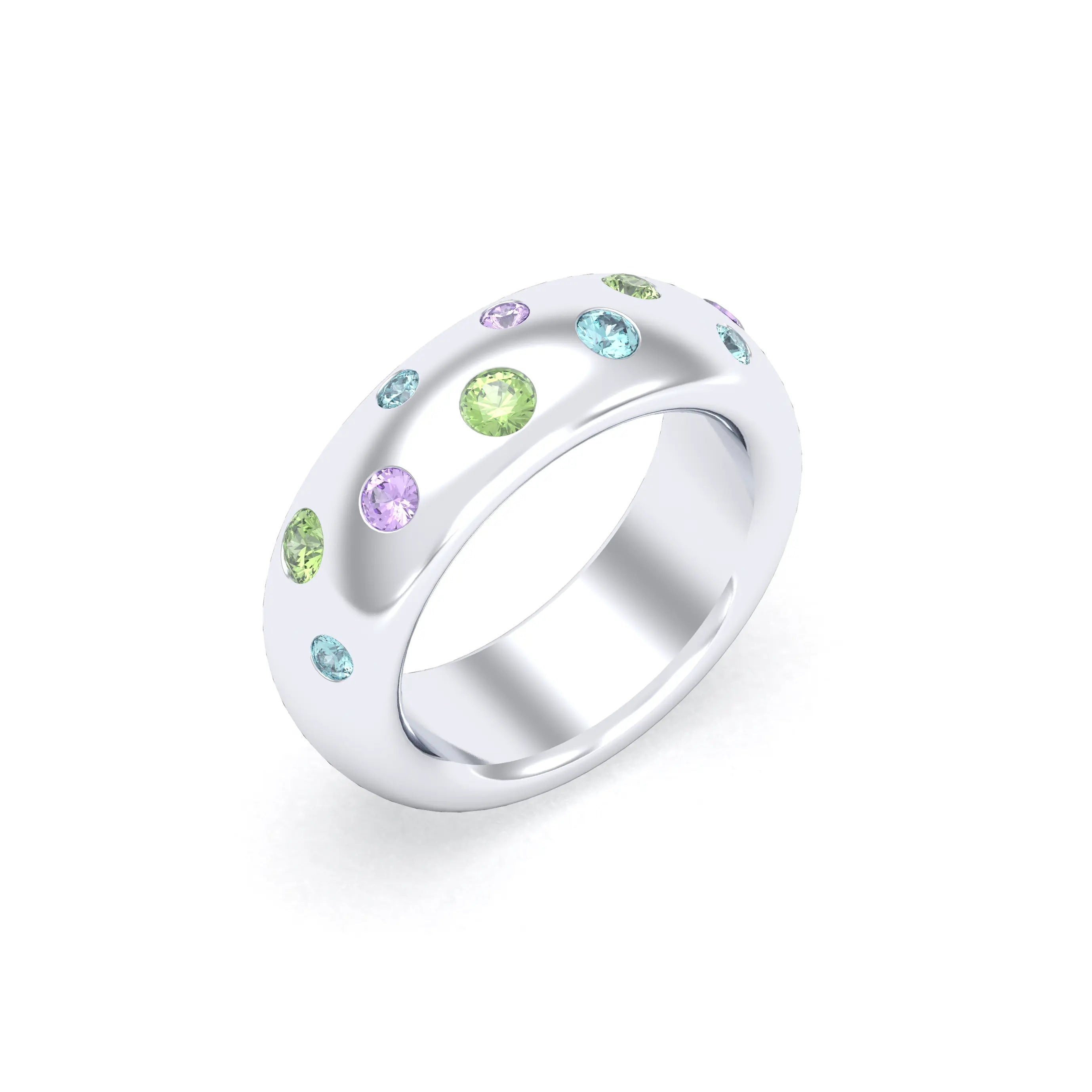 Bague Sabrina Argent 950 – L'Éclat des Pierres Fines Péridot