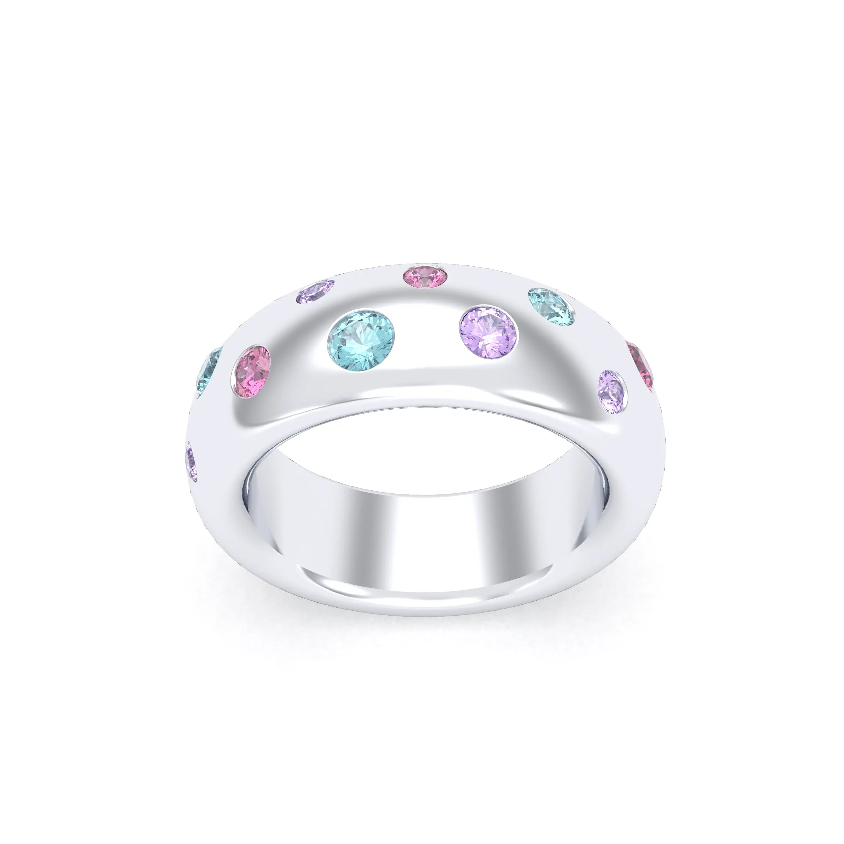 Bague Sabrina Argent 950 – L'Éclat des Pierres Fines