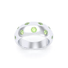 Bague Sabrina Biseautée Argent 950 – Pierres Fines au Choix