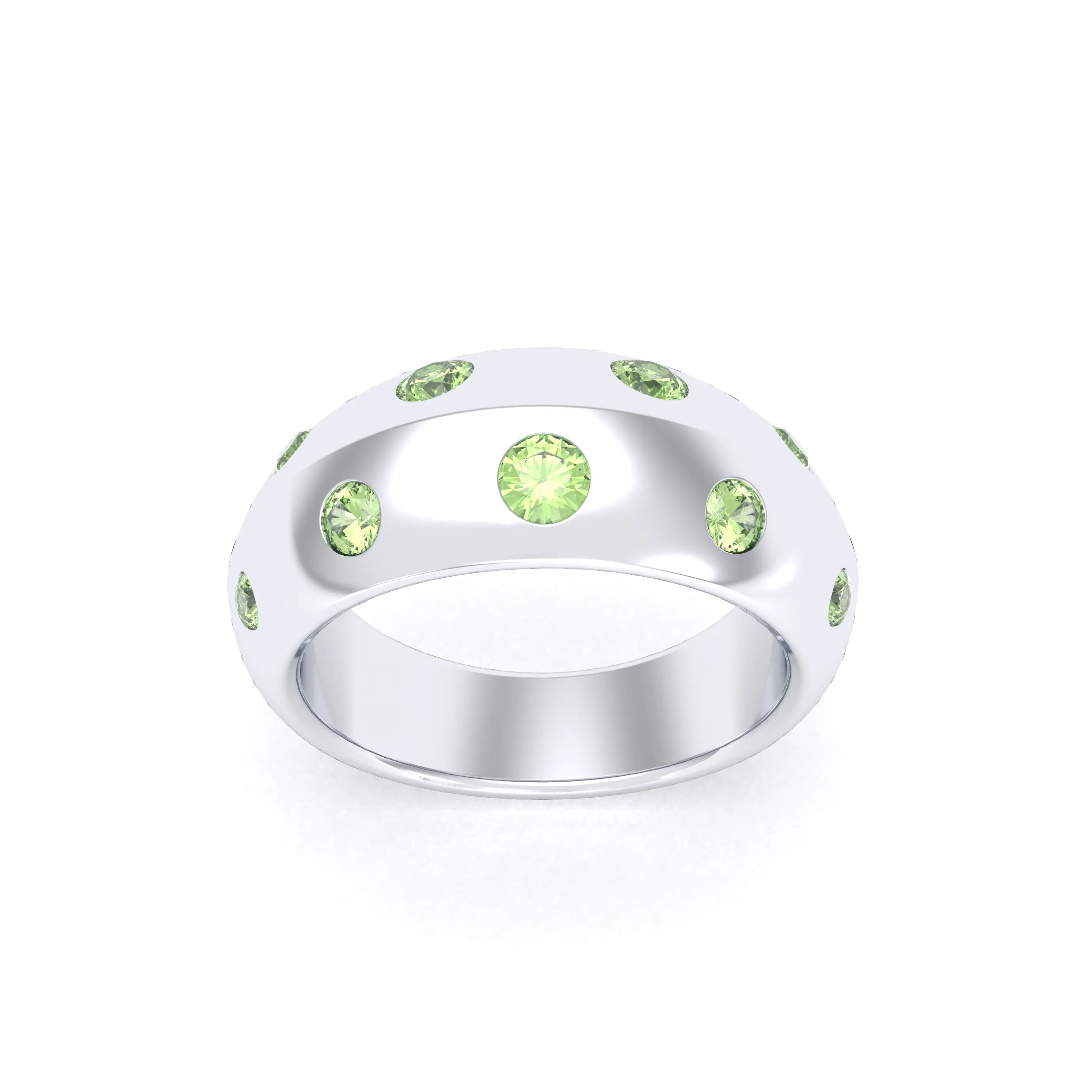 Bague Sabrina Biseautée Argent 950 – Pierres Fines au Choix