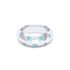 Bague Sabrina Biseautée Argent 950 – Pierres Fines au Choix