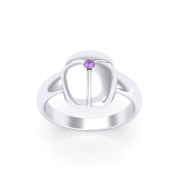 Bague Scarabée lisse argent 950 personnalisable, autre vue