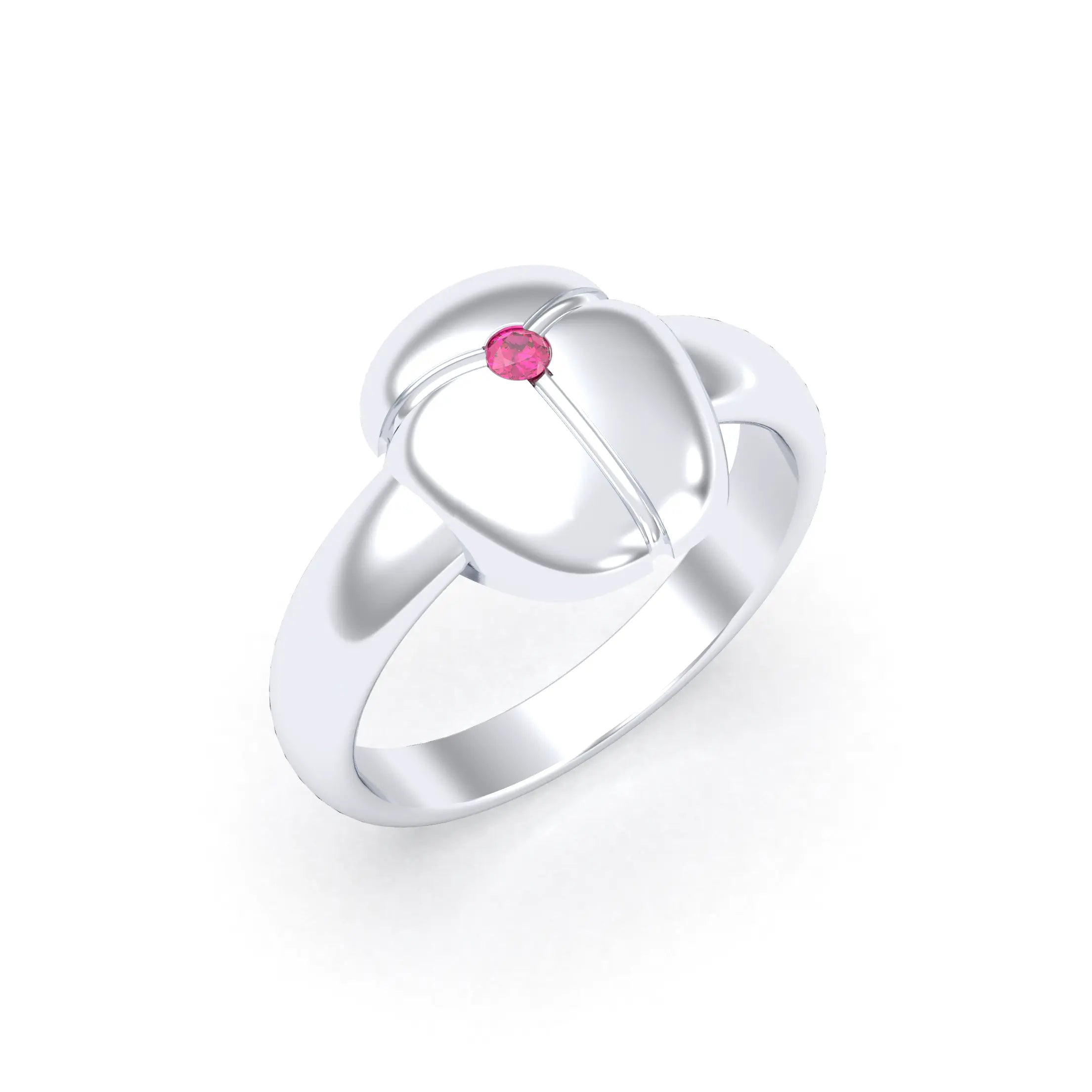 Bague Scarabée argent 950 sur mesure Rubis