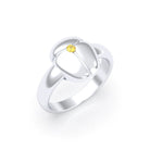 Bague Scarabée argent 950 sur mesure Saphir jaune