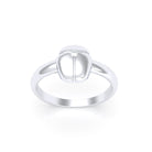 Bague Scarabée or blanc 18 carats sertie d'une pierre précieuse au choix