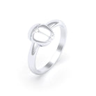 Bague Scarabée or blanc 18 carats sertie d'une pierre précieuse au choix