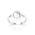 Bague Scarabée or blanc 18 carats sertie d'une pierre précieuse au choix