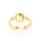 Bague Scarabée or jaune 18 carats sertie d'une pierre précieuse au choix