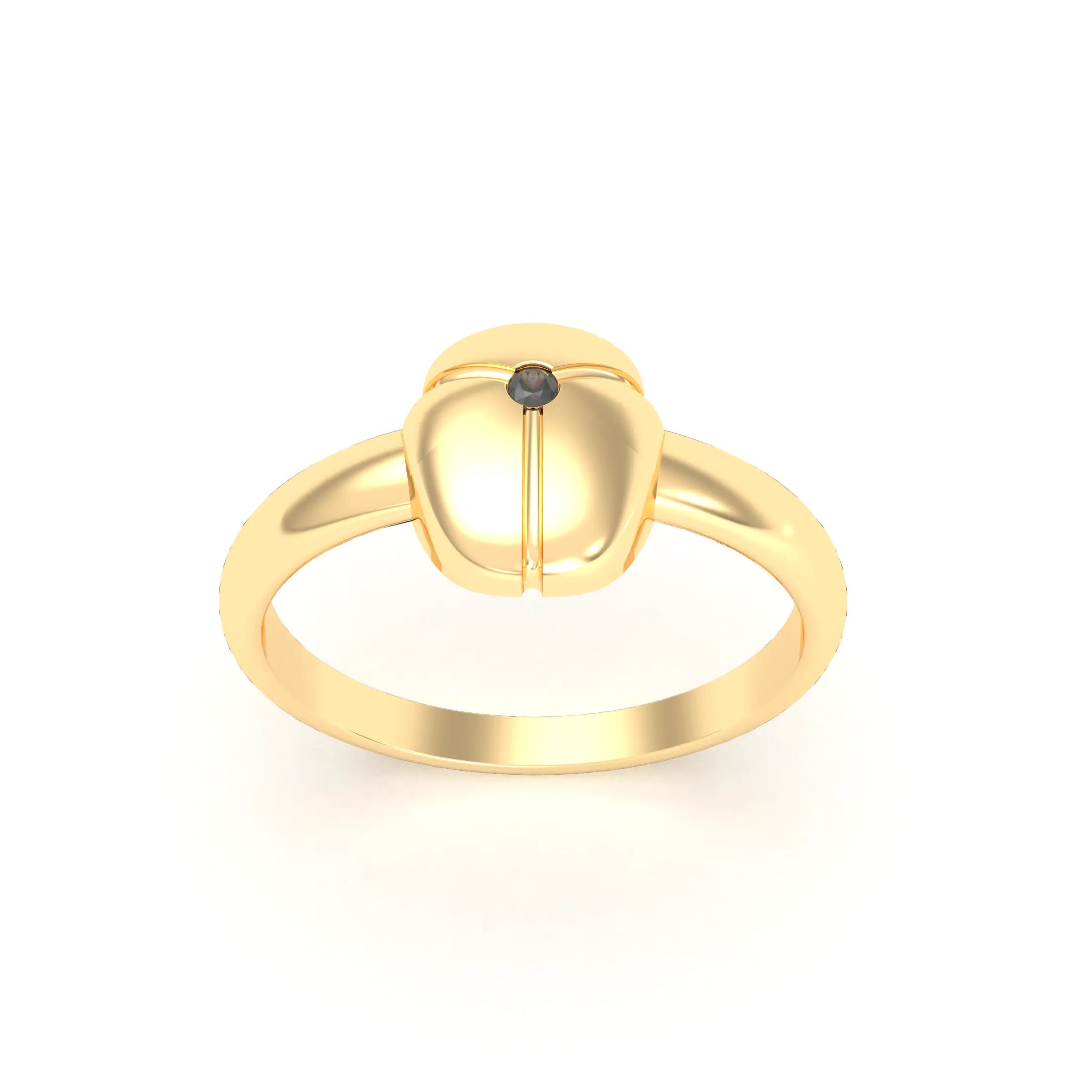 Bague Scarabée or jaune 18 carats sertie d'une pierre précieuse au choix