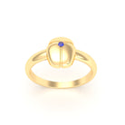 Bague Scarabée or jaune 18 carats sertie d'une pierre précieuse au choix