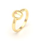 Bague Scarabée or jaune 18 carats sertie d'une pierre précieuse au choix