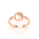 Bague Scarabée or rose 18 carats sertie d'une pierre précieuse au choix