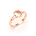 Bague Scarabée or rose 18 carats sertie d'une pierre précieuse au choix Saphir orange