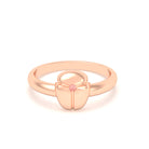 Bague Scarabée or rose 18 carats sertie d'une pierre précieuse au choix