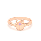Bague Scarabée or rose 18 carats sertie d'une pierre précieuse au choix