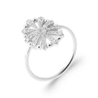 Bague soleil rayonnant serti de zircons en argent 925