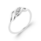 Bague torsade de flammes et zircons en argent 925