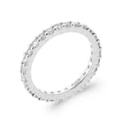 Bague tour complet de zircons baguettes et ronds en argent 925