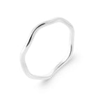 Bague vague fine en argent 925 rhodié