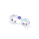 Bague Volga or blanc 18 carats avec pierres précieuses et fines personnalisables Saphirs bleus - Saphirs violets - Tourmalines paraiba