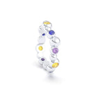 Bague Volga or blanc 18 carats avec pierres précieuses et fines personnalisables