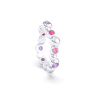 Bague Volga or blanc 18 carats avec pierres précieuses et fines personnalisables