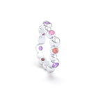 Bague Volga or blanc 18 carats avec pierres précieuses et fines personnalisables