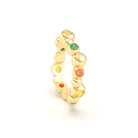 Bague Volga or jaune 18 carats avec pierres précieuses et fines personnalisables