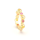 Bague Volga or jaune 18 carats avec pierres précieuses et fines personnalisables
