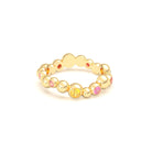 Bague Volga or jaune 18 carats avec pierres précieuses et fines personnalisables