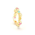 Bague Volga or jaune 18 carats avec pierres précieuses et fines personnalisables