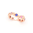 Bague Volga or rose 18 carats | Pierres précieuses et fines personnalisables Saphirs bleus - Saphirs violets - Saphirs roses