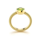 Bague Byzance pour femme en or jaune avec peridot ronde