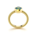 Bague Byzance pour femme en or jaune avec topaze ronde