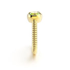 Bague femme or jaune pierre semi-précieuse Péridot taille coussin