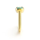 Bague femme or jaune pierre semi-précieuse Topaze taille coussin