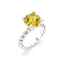 Bague indiscrète pour femme en or blanc et citrine