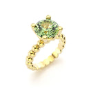 Bague indiscrète pour femme en or jaune et prasiolite