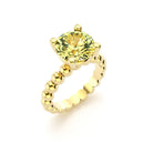 Bague indiscrète pour femme en or jaune et quartz lemon