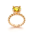 Bague indiscrète pour femme en or rose et citrine 