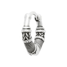 Boucle d’oreille créole ethnique tressée en argent 925 homme